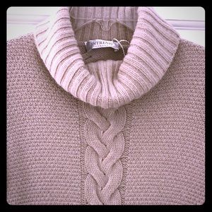 Tan Turtleneck Sweater Dress!